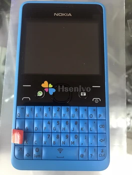 210 Originál Nokia Asha 210 Odomknutý GSM 2.4`Dual SIM Kariet, 2MP QWERTY Klávesnicu, Len v angličtine Telefón zrekonštruovaný